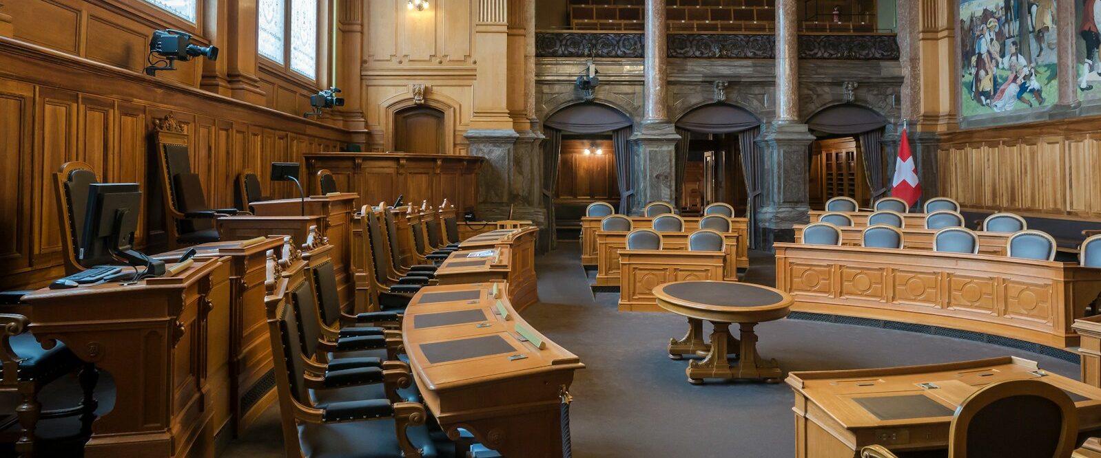 brown wooden chairs inside building
